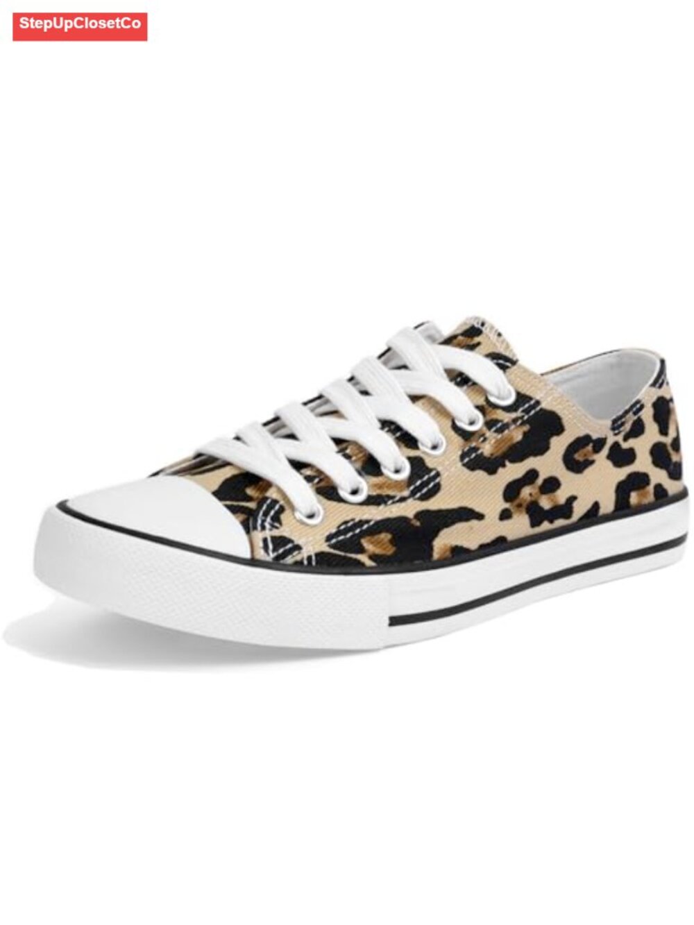 Women's Canvas Sneakers Lace-Up Low-Top Comfortable Breathable Non-Slip
